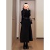 Hepburn Style Dress for Women Plus Size Elegant Little Black Dress Slim Fit Waist Cinching Skirt