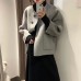 Style Wool Coat for Women, High-End Short Length, Petite Fit