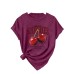CHERRIES Cherry Round Neck Short Sleeve