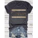 Short sleeved women's letter printed round neck loose fit Short sleeved women's letter printed round neck loose fit