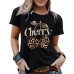Short sleeved female Cherry leopard print cherry Short sleeved female Cherry leopard print cherry