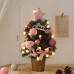 Santa Deer Christmas Tree Set for Desk, Mini Christmas Tree Decoration for Holiday Scene Arrangement