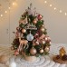 Santa Deer Christmas Tree Set for Desk, Mini Christmas Tree Decoration for Holiday Scene Arrangement