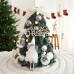 Santa Yuan Red and White Ball Christmas Tree Set, Christmas Atmosphere Decoration, Desktop Noble Fir Christmas Tree