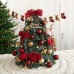 Santa Yuan Red and White Ball Christmas Tree Set, Christmas Atmosphere Decoration, Desktop Noble Fir Christmas Tree