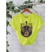 Guitar Disc Printed Short Sleeve
