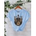 Guitar Disc Printed Short Sleeve