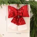 Shiny Butterfly Bow Christmas Tree Decoration, Holiday Ornament for Hotel Window Display and Hanging Decor