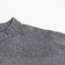 Round neck ribbed long sleeved solid color knitted sweater for women
