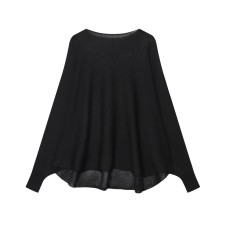 Long sleeved solid color versatile knitted sweater for women Long sleeved solid color versatile knitted sweater for women