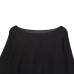 Long sleeved solid color versatile knitted sweater for women