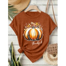 T-shirt short sleeved female pumpkin