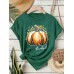 T-shirt short sleeved female pumpkin