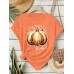 T-shirt short sleeved female pumpkin