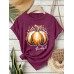 T-shirt short sleeved female pumpkin
