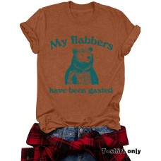 Short sleeved women's t-shirt raccoon