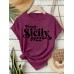 Printed short sleeved Sicilian printed round neck