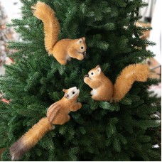 Christmas Decorative Artificial Squirrel Creative Plush Toy Figurine Decoration Christmas Decorative Artificial Squirrel Creative Plush Toy Figurine Decoration