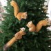 Christmas Decorative Artificial Squirrel Creative Plush Toy Figurine Decoration