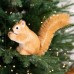 Christmas Decorative Artificial Squirrel Creative Plush Toy Figurine Decoration