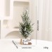 Christmas Tree Decoration Plastic Pot with Red Berries for Holiday Scene Display