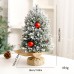 Christmas Tree Decoration Plastic Pot with Red Berries for Holiday Scene Display