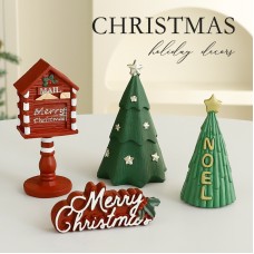 Creative Resin Craft Micro Landscape Ornament Christmas Tree Decorative Item