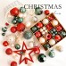 Christmas Decorations Red White Green Polka Dot Christmas Balls Hand Painted Plastic Christmas Tree Ornaments