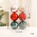 Christmas Decorations Red White Green Polka Dot Christmas Balls Hand Painted Plastic Christmas Tree Ornaments