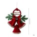 Christmas Bell Plush Ornament Nordic Style Hanging Decoration for Window and Holiday Decor