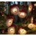 Non woven Santa Claus Head Christmas Light LED String