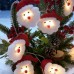 Non woven Santa Claus Head Christmas Light LED String