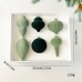 Festive Flocked Christmas Ball Ornament for TreeIrregular Shape Burgundy and Dark Green Christmas Decoration