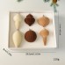 Festive Flocked Christmas Ball Ornament for TreeIrregular Shape Burgundy and Dark Green Christmas Decoration
