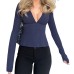 Waist-Accentuating High-Waist Stylish Look Women's Top