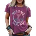 Printed short sleeved mermaid