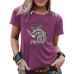 Short sleeved female raccoon slogan