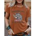 Short sleeved female raccoon slogan