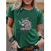 Short sleeved female raccoon slogan