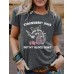 Short sleeved female raccoon slogan
