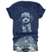 Printed short sleeved fragments denim dog