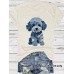 Printed short sleeved fragments denim dog