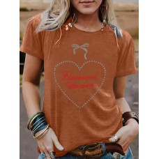 Short sleeved heart-shaped letters