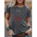 Short sleeved heart-shaped letters