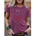 Short sleeved heart-shaped letters