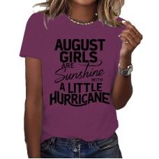 Printed short sleeved letter print Printed short sleeved letter print
