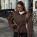 Style Minimalist Design Loose Slim Fit Belted Waist Long Sleeve Notched Collar Commuter Versatile Trench Coat for Women