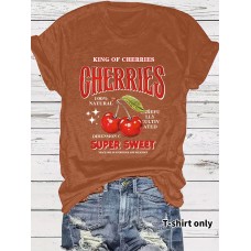 Short sleeved women's T-shirt Cherry