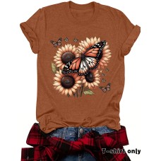 Short sleeved women's t-shirt floral