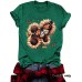 Short sleeved women's t-shirt floral